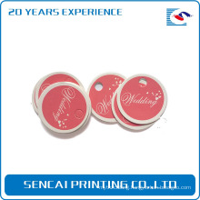 SenCai pink background with wedding letter round tag